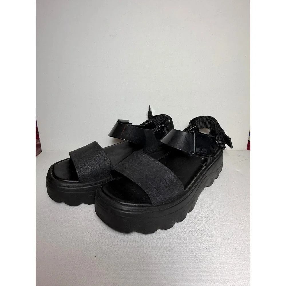 Melissa Kick Off Jelly Platform Women's Sandal Black Sz 8 NWOB